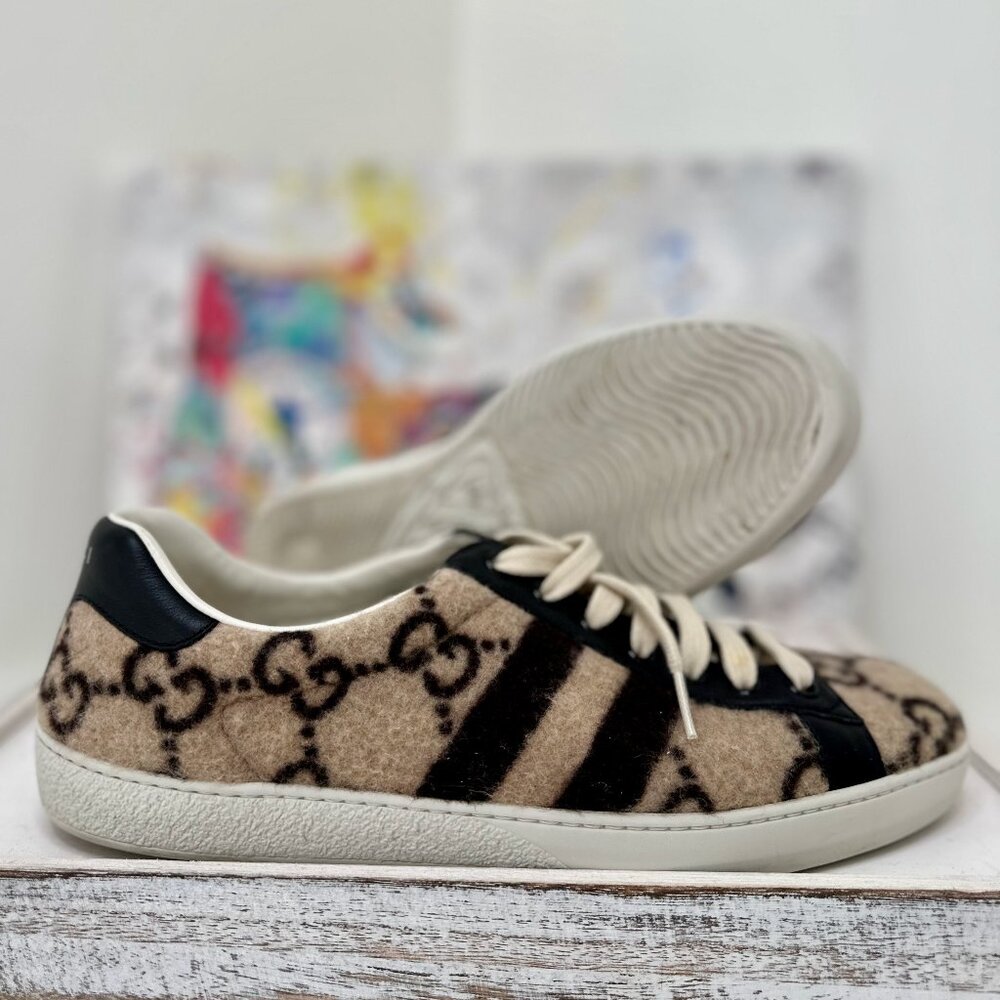 Gucci GG Wool Low-Top Sneakers Men - Picture 5 of 7
